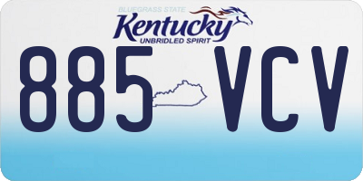 KY license plate 885VCV
