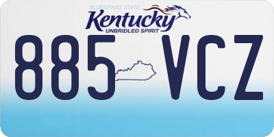 KY license plate 885VCZ