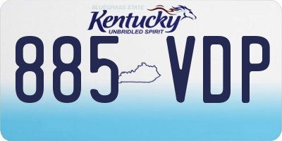 KY license plate 885VDP
