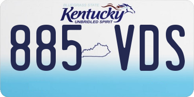 KY license plate 885VDS