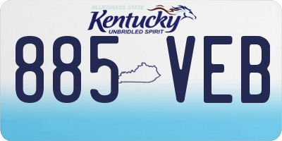 KY license plate 885VEB