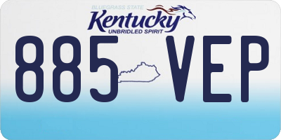 KY license plate 885VEP