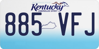 KY license plate 885VFJ