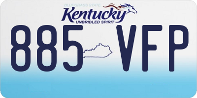 KY license plate 885VFP