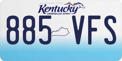 KY license plate 885VFS