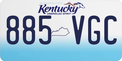 KY license plate 885VGC