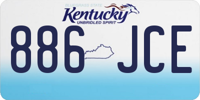 KY license plate 886JCE