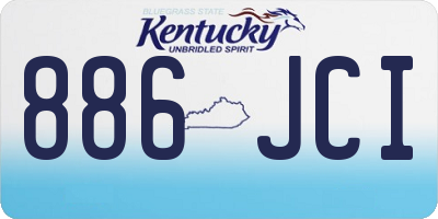 KY license plate 886JCI