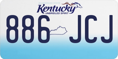 KY license plate 886JCJ