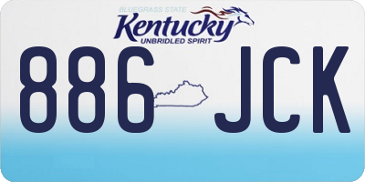 KY license plate 886JCK