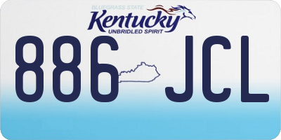 KY license plate 886JCL