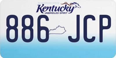 KY license plate 886JCP