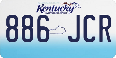 KY license plate 886JCR