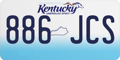 KY license plate 886JCS