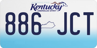 KY license plate 886JCT