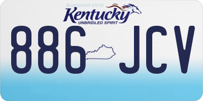 KY license plate 886JCV