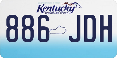 KY license plate 886JDH