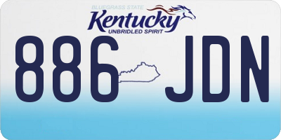 KY license plate 886JDN