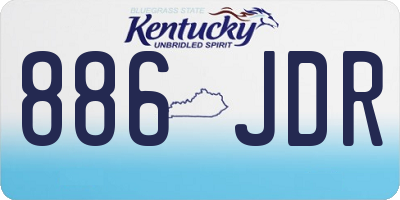 KY license plate 886JDR
