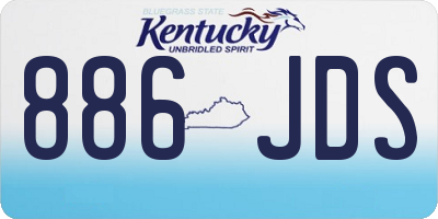 KY license plate 886JDS