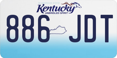KY license plate 886JDT