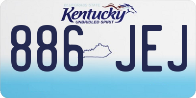 KY license plate 886JEJ