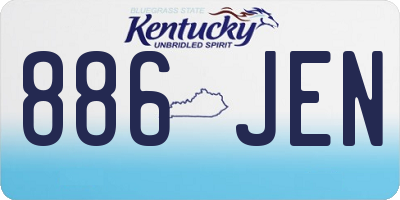 KY license plate 886JEN