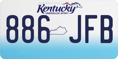 KY license plate 886JFB
