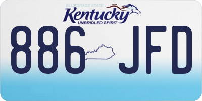 KY license plate 886JFD