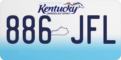 KY license plate 886JFL