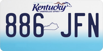 KY license plate 886JFN