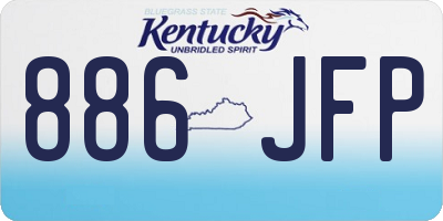 KY license plate 886JFP