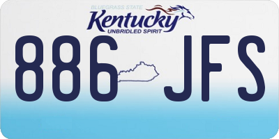 KY license plate 886JFS