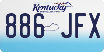 KY license plate 886JFX