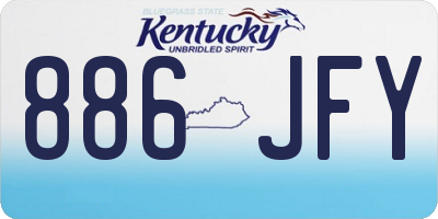 KY license plate 886JFY