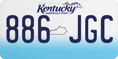 KY license plate 886JGC