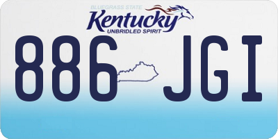 KY license plate 886JGI