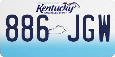 KY license plate 886JGW