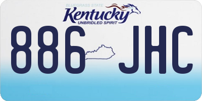 KY license plate 886JHC