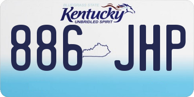 KY license plate 886JHP