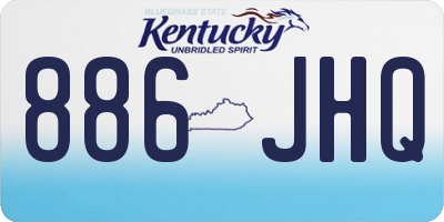 KY license plate 886JHQ