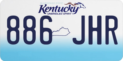 KY license plate 886JHR