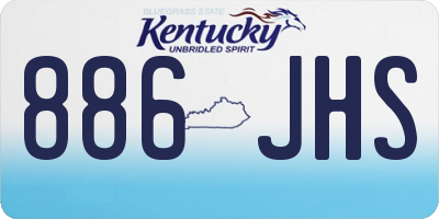 KY license plate 886JHS