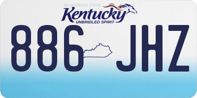 KY license plate 886JHZ