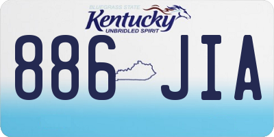 KY license plate 886JIA