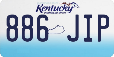 KY license plate 886JIP
