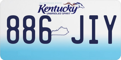 KY license plate 886JIY