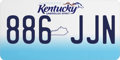KY license plate 886JJN