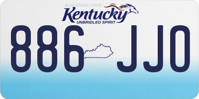 KY license plate 886JJO