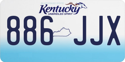 KY license plate 886JJX